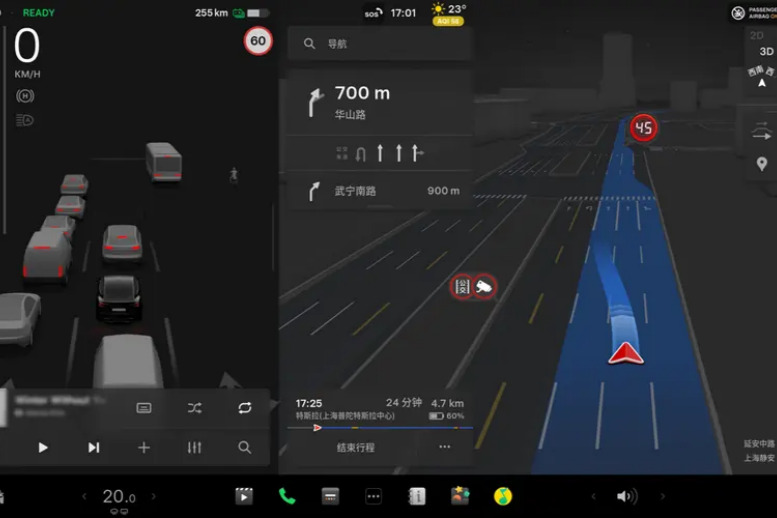 特斯拉OTA升级，城市车道级导航等功能上线