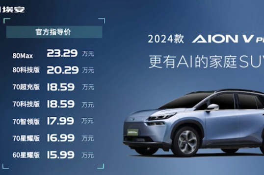 广汽埃安V Plus上市狂降3万元 矛头对准比亚迪宋Plus