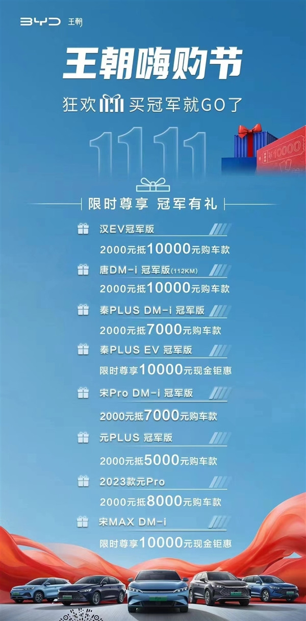 全力沖擊300萬(wàn)年銷量！比亞迪王朝網(wǎng)8款車型大降價(jià)：最高減1萬(wàn)