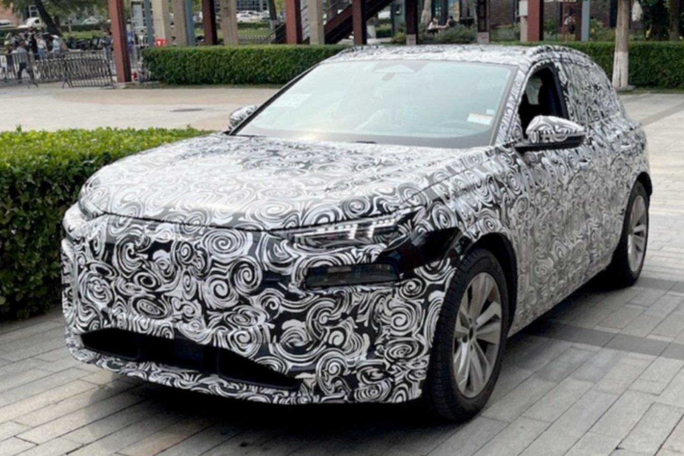 国产奥迪Q6 e-tron的谍照曝光