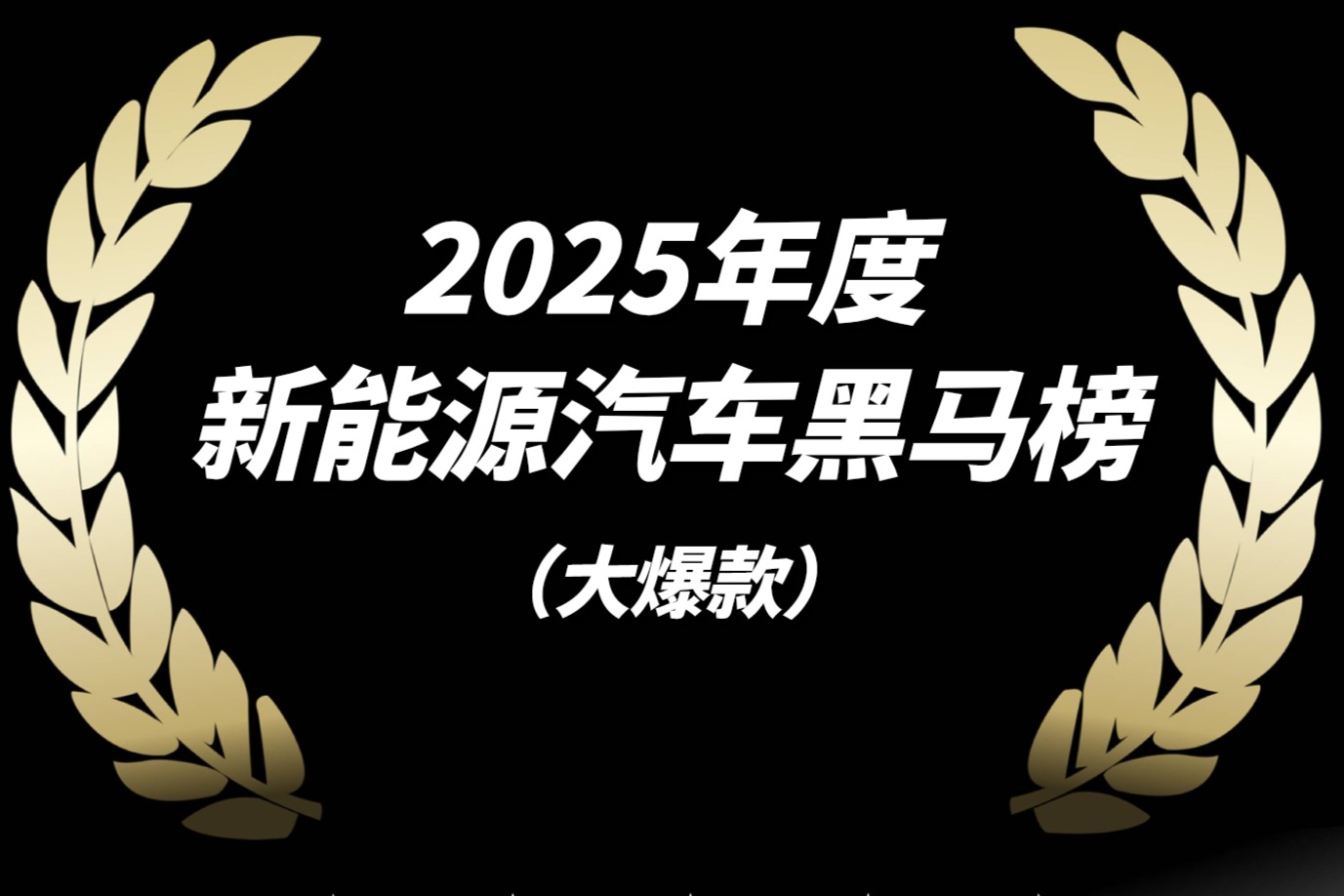 2025新能源汽车黑马榜（大爆款）