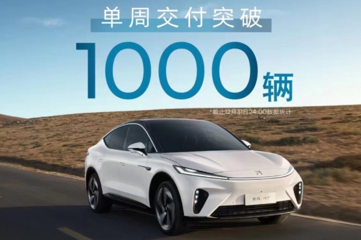 2024款飞凡R7 12月交付2523辆