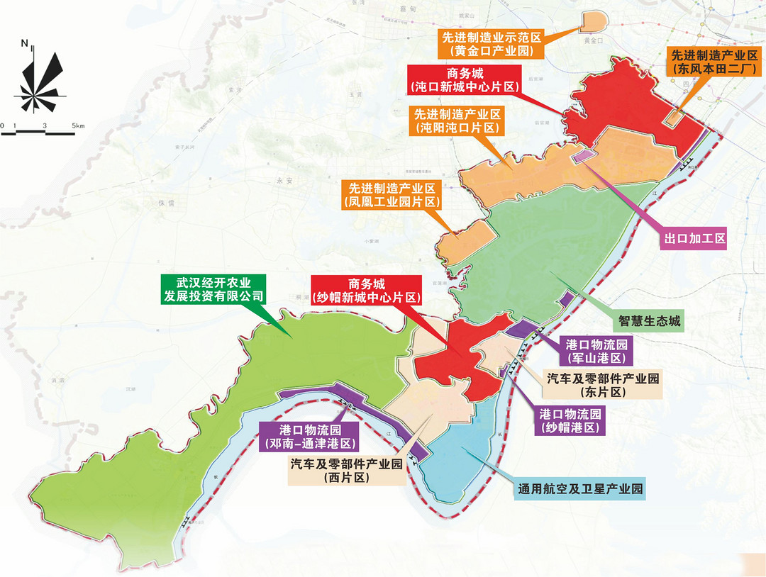 武漢開發(fā)區(qū)汽車零部件工業(yè)園規(guī)劃圖（圖/武漢開發(fā)區(qū)官網）