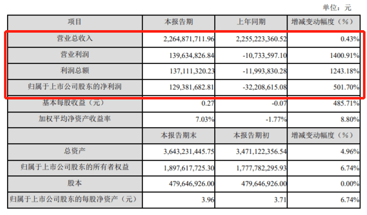 图片来源：万安科技财报截图