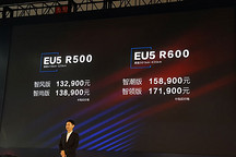 售價(jià)15.89萬起/續(xù)航501km  北汽新能源EU5 R600正式上市