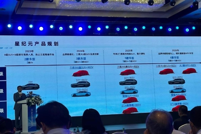 星途星纪元产品规划曝光 到2026年推出6款车型
