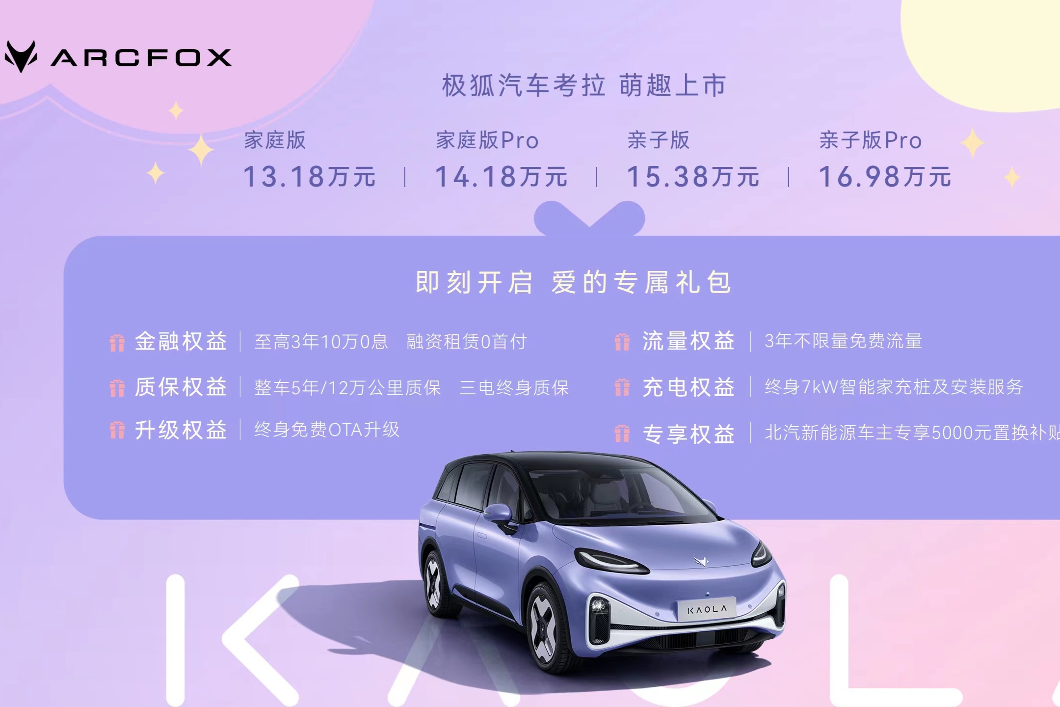 填补亲子出行空白 13.18万元起的极狐考拉上市