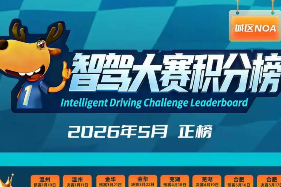 智驾大赛积分榜（2026年5月）
