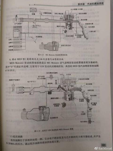 吉林大学2013版《汽车构造》教材发动机汽油喷射系统部分内容及结构示意图