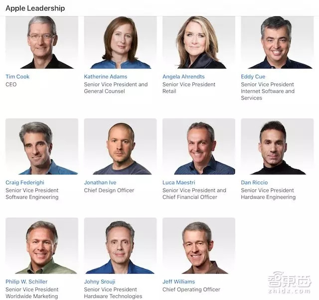 除了John Giannandrea外的另外15位苹果核心管理层高管