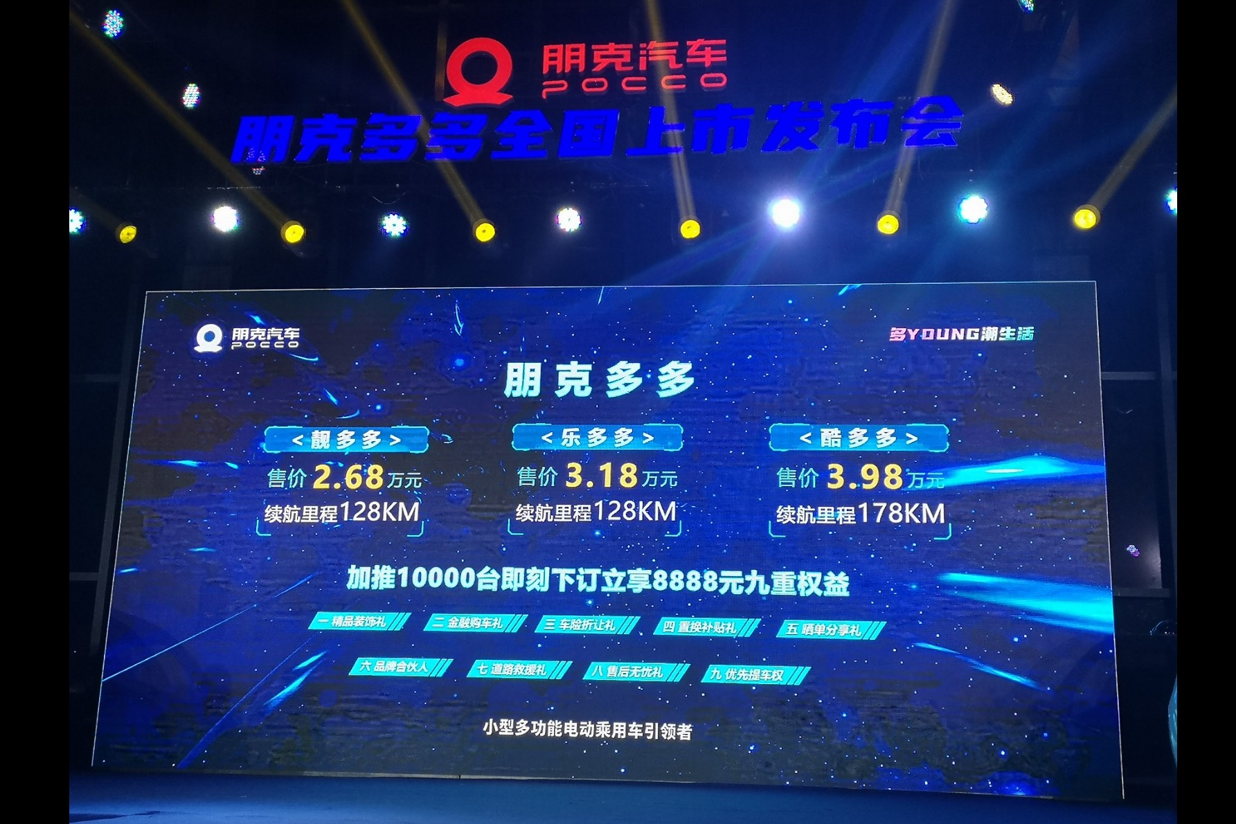 售价2.68-3.98万元，朋克多多正式上市