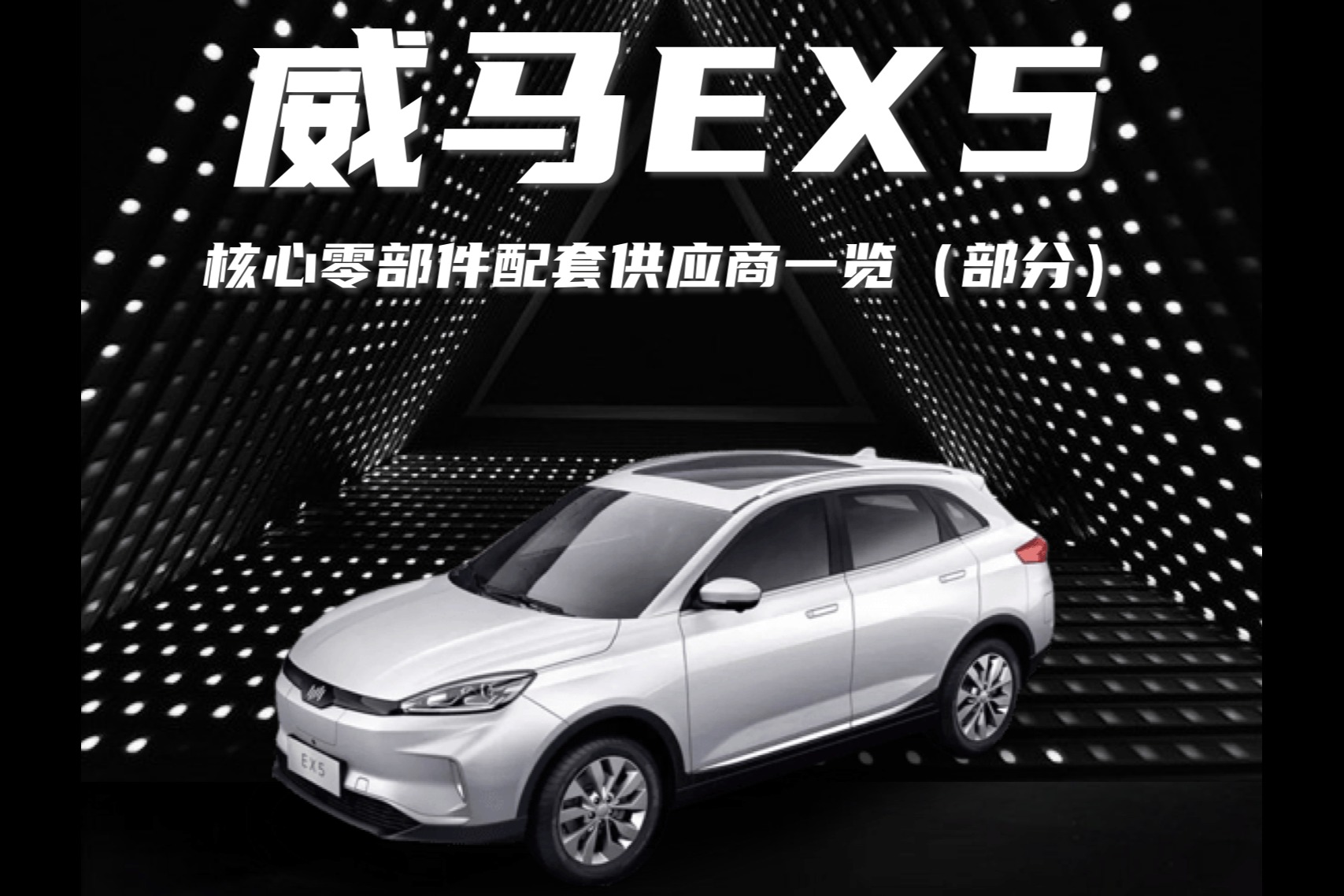 威马EX5核心零部件供应商大全(部分)