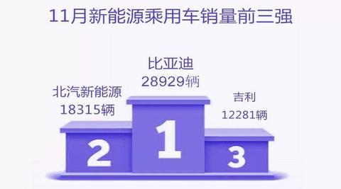 新能源乘用车企演义：比亚迪北汽领头，上汽跌到第六位