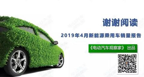 36页PPT：2019年4月新能源乘用车销量报告
