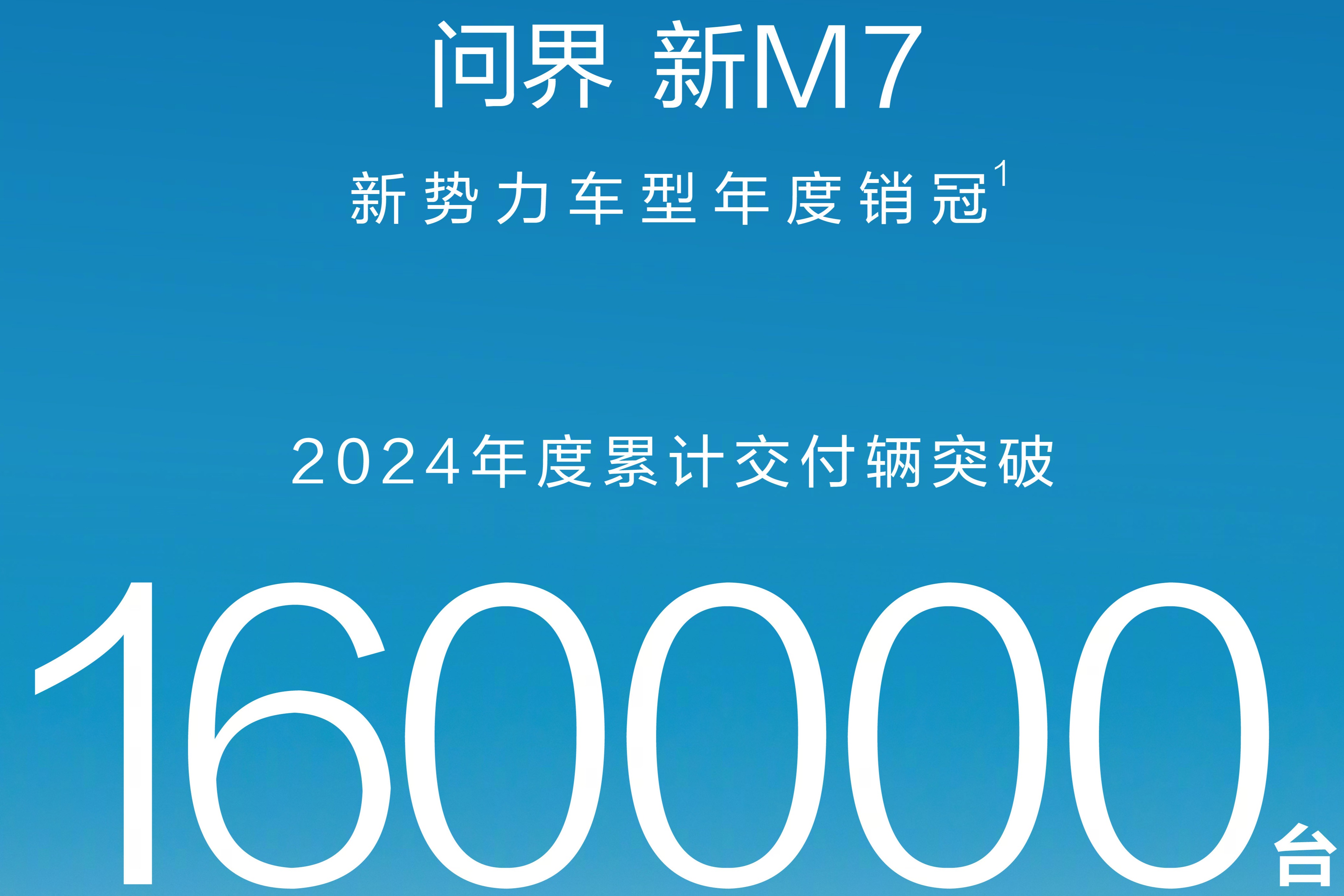 鸿蒙智行问界新M7销量破16万，限时优惠3.5万