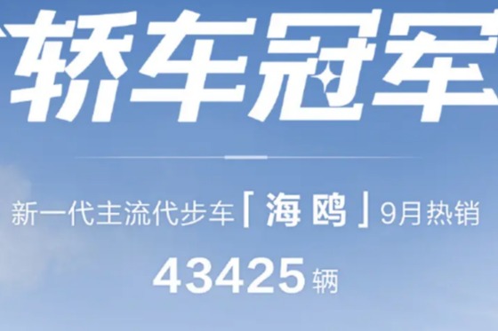 比亚迪海鸥9月销量夺冠，新款车型升级配置更贴心