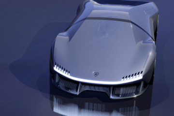 兰博基尼纯电跑车渲染图曝光，F1式方向盘，外观更加大胆前卫