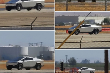 特斯拉的电动皮卡新增后视镜？Cybertruck最新测试图曝光