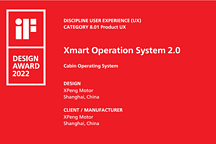 小鵬汽車榮膺2022年度德國iF設(shè)計(jì)三項(xiàng)用戶體驗(yàn)大獎