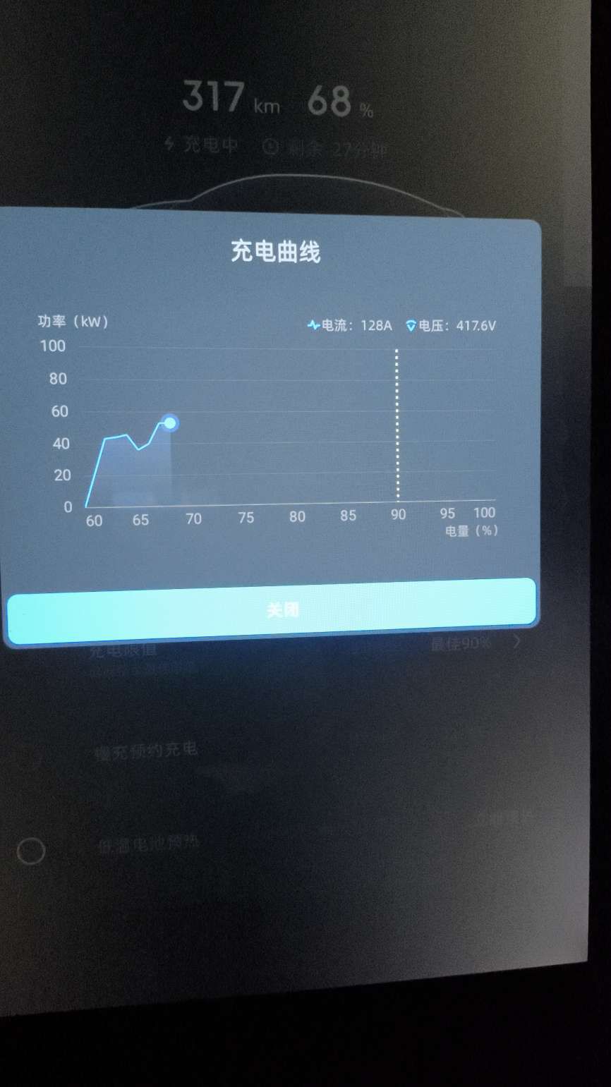 夜间来到小鹏超充站充电