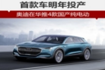 奥迪在华推4款国产纯电动 首车2019年投产