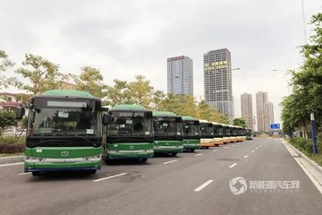 189辆金龙客车纯电动公交开赴广东佛山