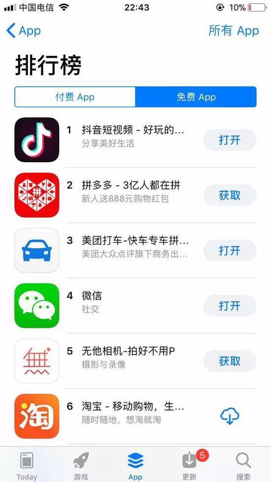 　　美团打车初入上海的App Store排名
