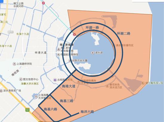  临港，智能网联汽车测试道路示范区规划图。 临港管委会 供图