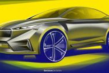 斯柯達發布電動轎跑VISION iV概念車內飾，量產車或2020年推出
