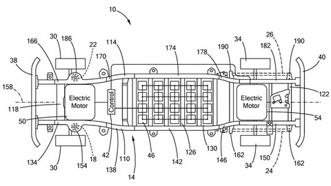 电动汽车，黑科技，前瞻技术，电池，福特专利,福特F-150专利,福特F-150电池组车架,福特特斯拉，汽车新技术
