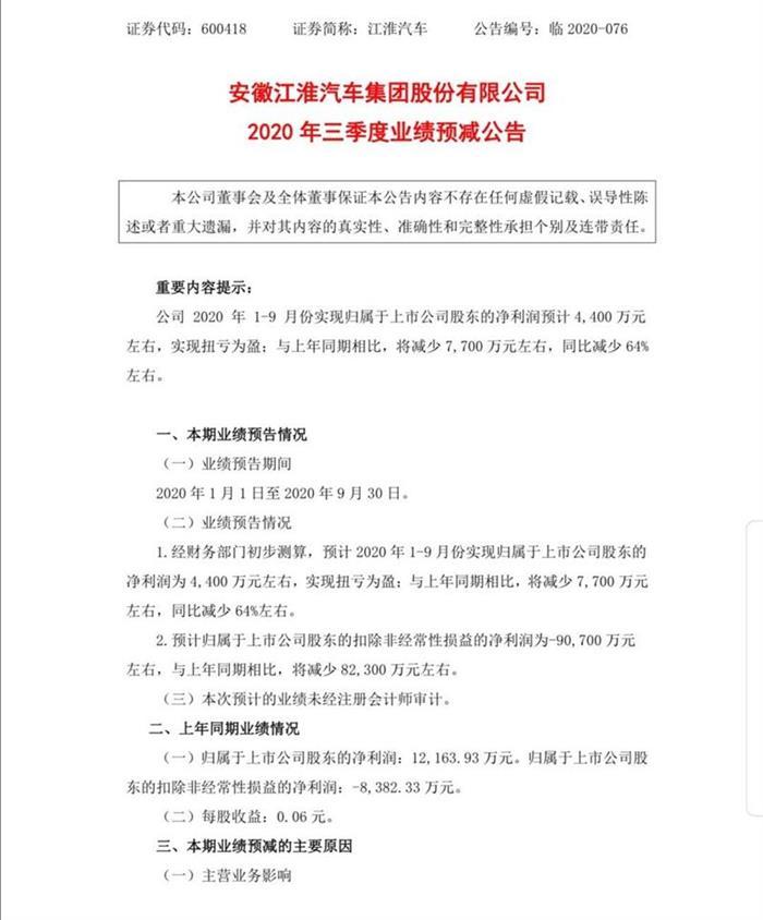 銷量，江淮汽車，<a class='link' href='http://www.155ck.com/tag/江淮大眾' target='_blank'>江淮大眾</<a class='link'  target='_blank'>大眾</a>,江淮財報