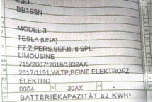 新款Model 3电池参数曝光 能量密度提升至82kWh