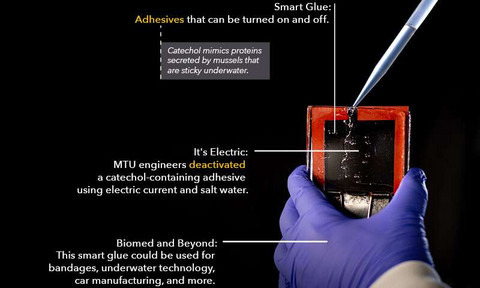 黑科技，前瞻技术，密歇根理工大学粘合剂,智能粘合剂,水下智能粘合剂