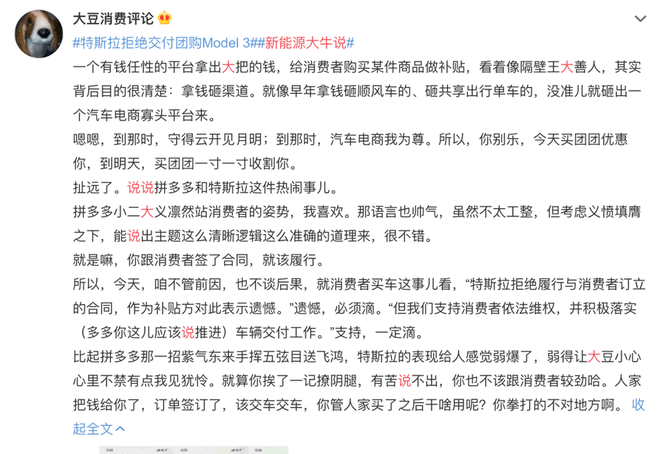 #新能源大牛說# 特斯拉與拼多多的戰爭 不該由消費者買單