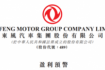 东风集团股份发布上半年盈利预警 净利润下降60%