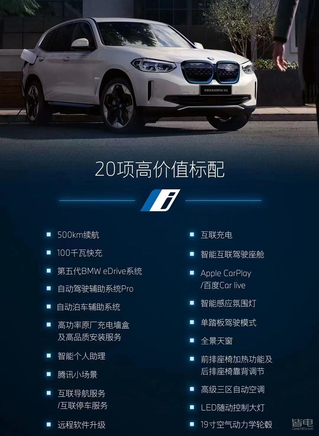 宝马首款纯电SUV！iX3正式发布，47万起续航500km