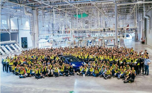 特斯拉上海超級工廠Model 3_500
