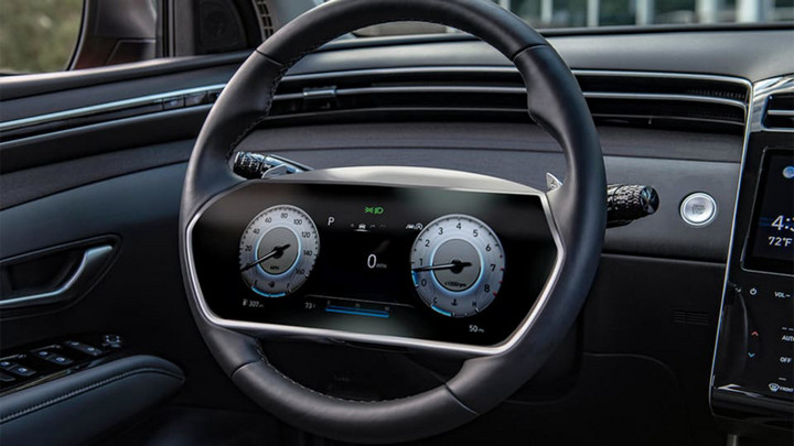 黑科技，现代汽车专利,方向盘显示屏