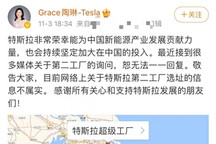 陶琳回应特斯拉青岛建厂传闻：网络上的选址信息不属实