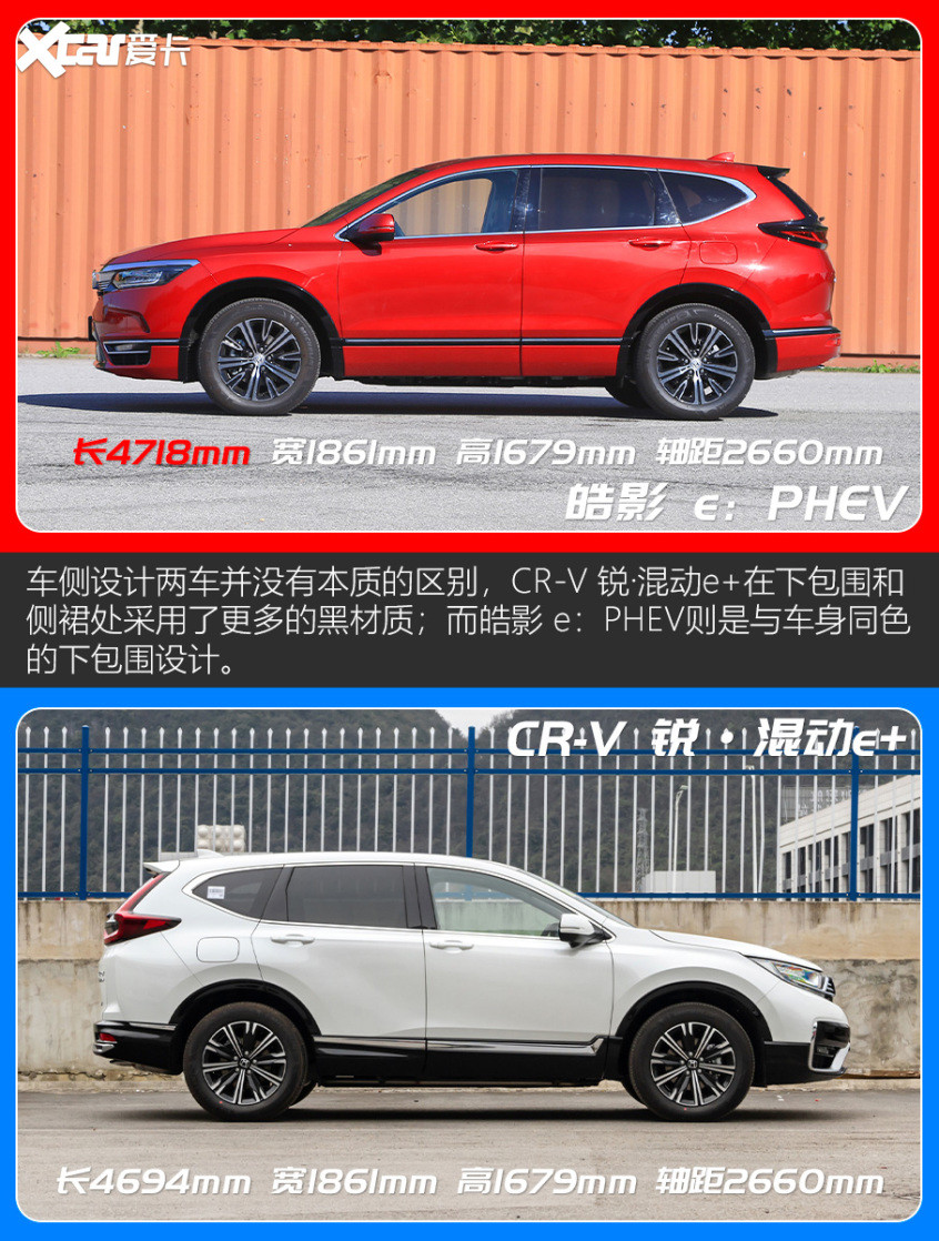 皓影 e：PHEV对比CR-V 锐·混动e 