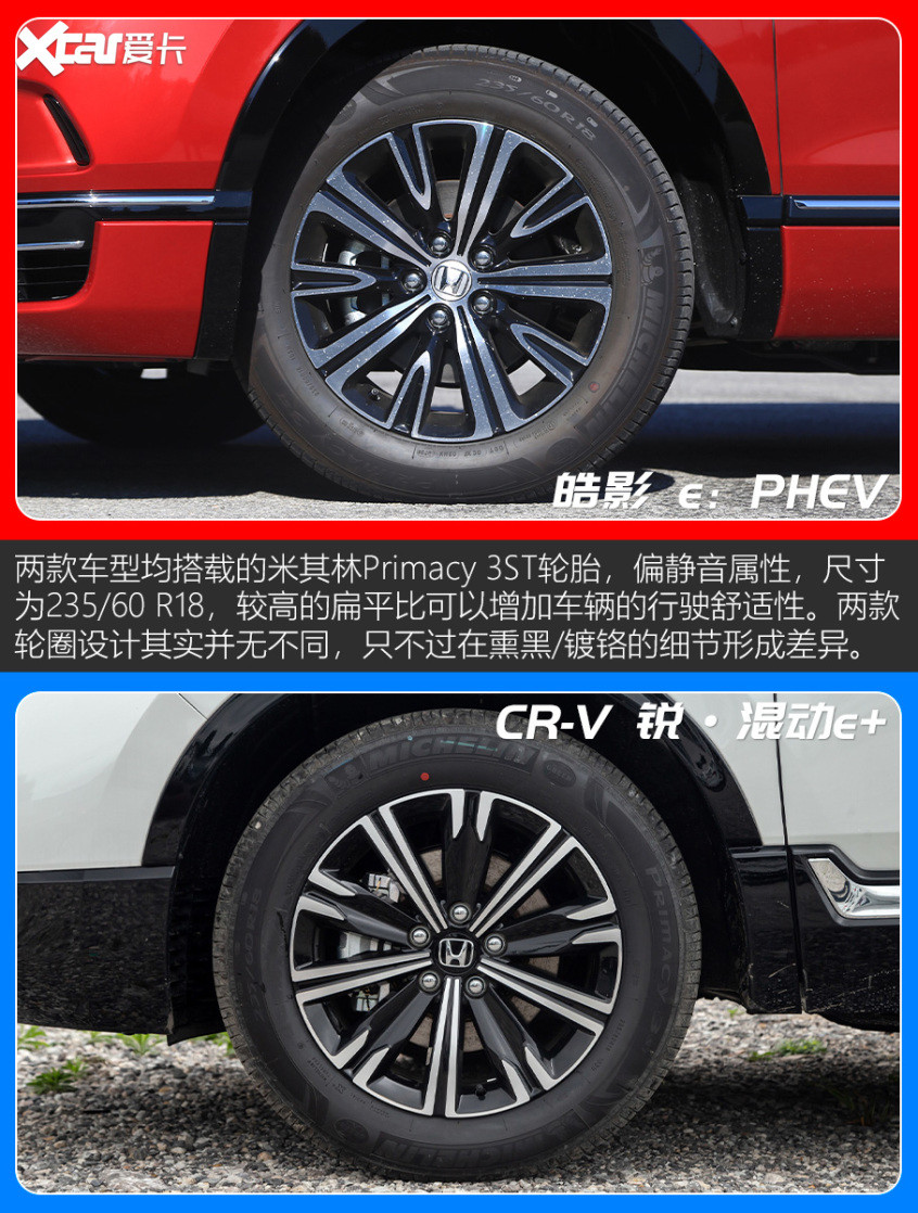 皓影 e：PHEV对比CR-V 锐·混动e 