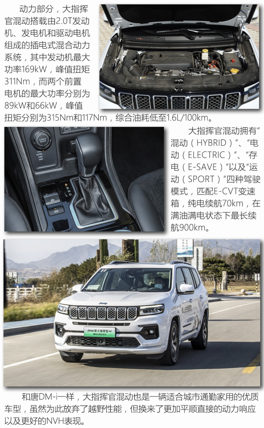 比亞迪唐DM/Jeep大指揮官混動