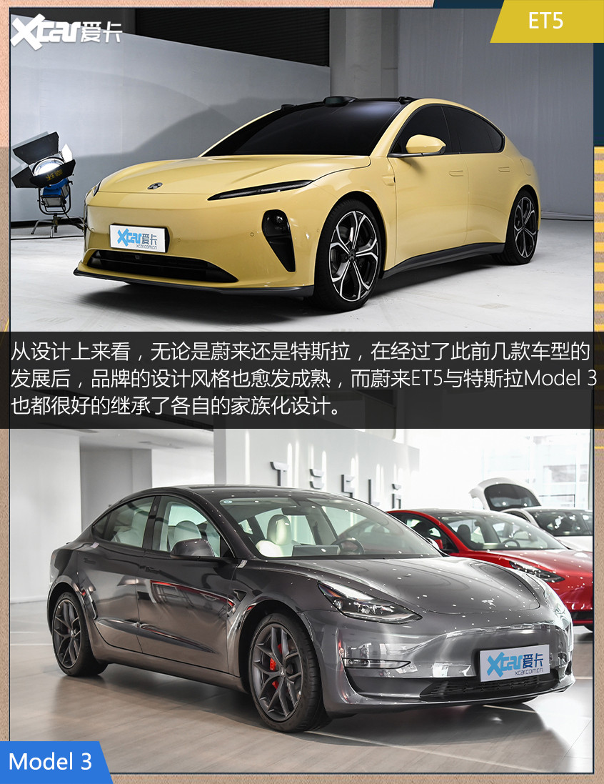 蔚來ET5對比特斯拉Model 3