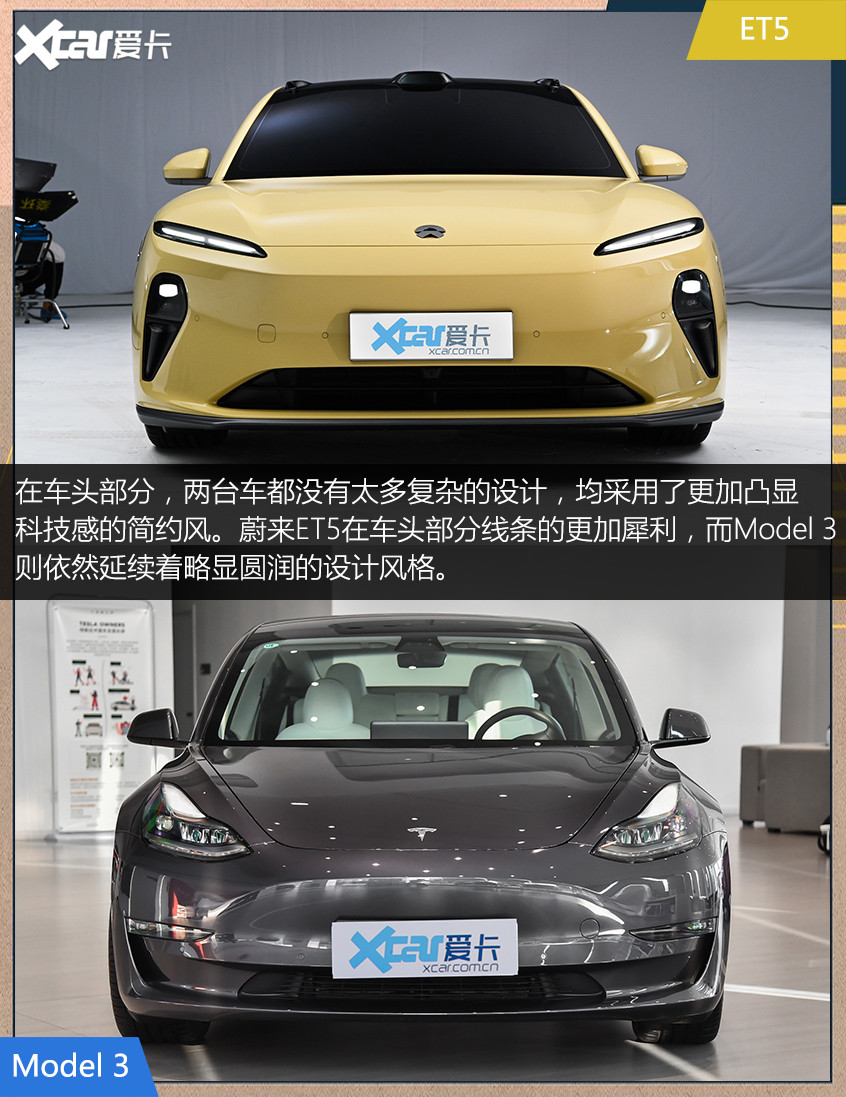 蔚來ET5對比特斯拉Model 3