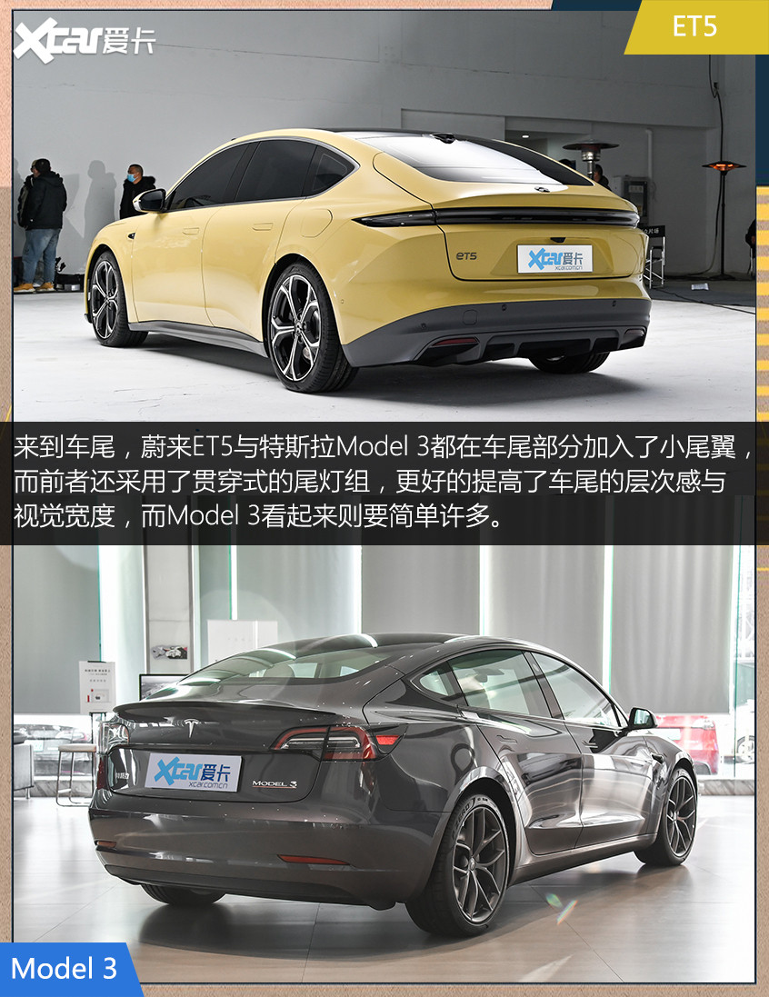 蔚來ET5對比特斯拉Model 3