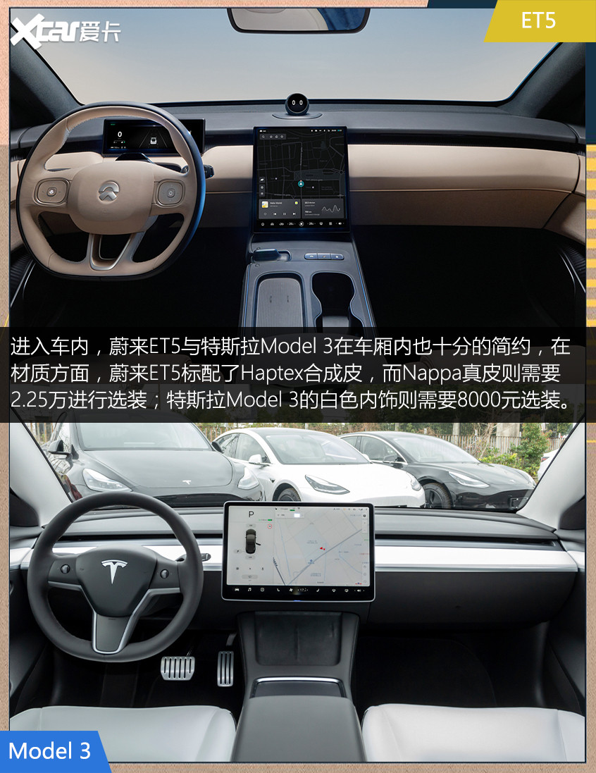 蔚来ET5对比特斯拉Model 3