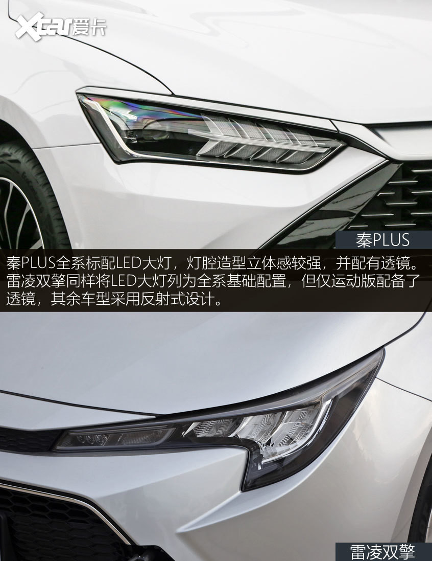 秦PLUS對(duì)比雷凌雙擎