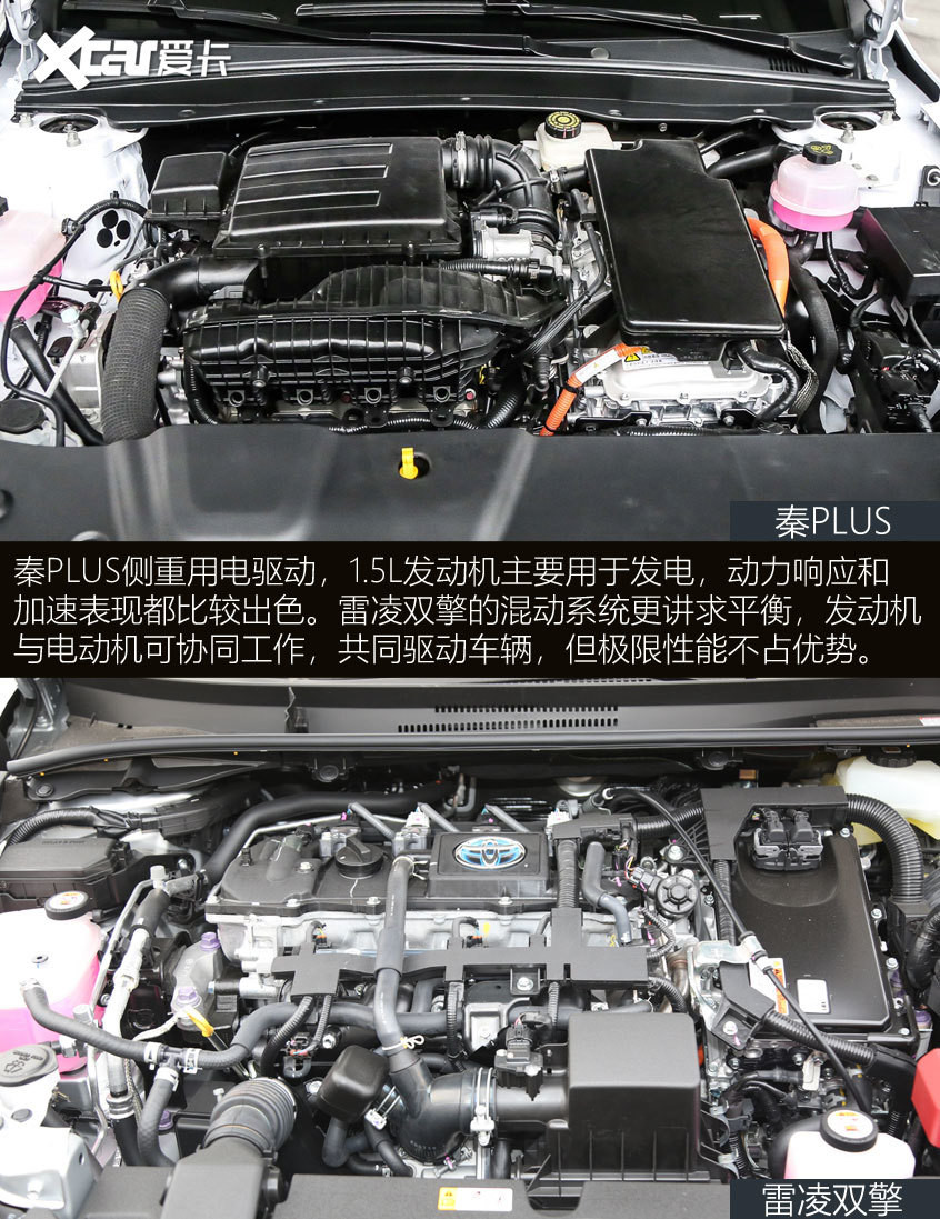 秦PLUS對(duì)比雷凌雙擎