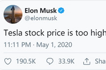 马斯克肆意发推特 遭特斯拉股东起诉