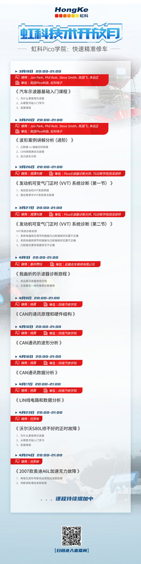 虹科Pico学院推出快速精准修车课程 分享创新免拆诊断思维 虹科Pico学院推出快速精准修车课程 分享创新免拆诊断思维